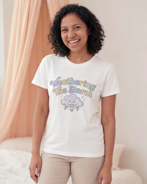 Parent wearing the Weathering the Storm™ tee in the Classic Fit